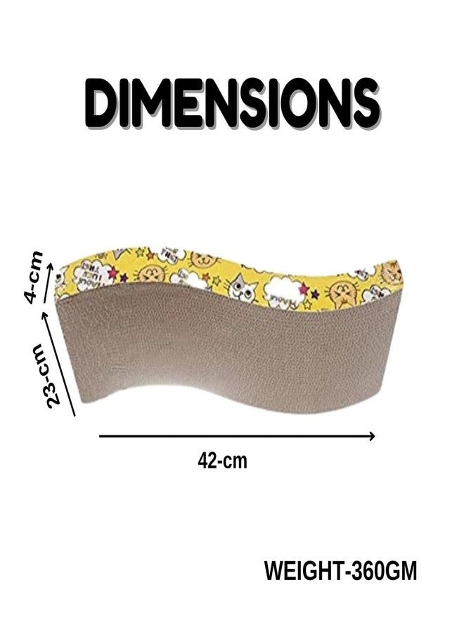 PET FUN وسادة خدش للقطط من بيت فن مع النعناع البري | وسادة خدش قابلة للعكس مصنوعة من الكرتون المموج للقطط والقطط الصغيرة | حصيرة خدش لحماية الأثاث واللعب والراحة (عبوة من قطعتين، شكل مسطح) - Image 2